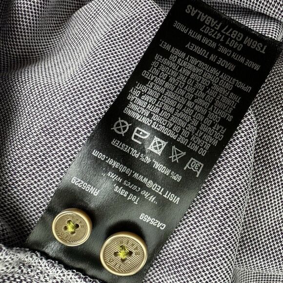 Ted Baker Short Sleeve Pocket Striped Contrast Polo Shirt Size 4 - Picture 6 of 8